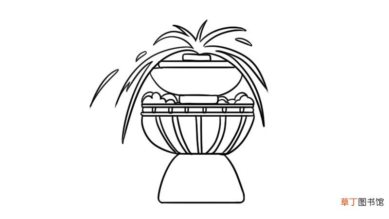 喷泉简笔画
