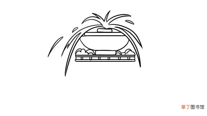 喷泉简笔画