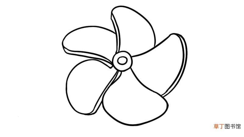 船螺旋旋桨简笔画 船螺旋旋桨的画法