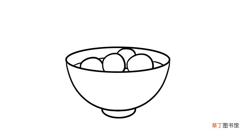冬至简笔画汤圆