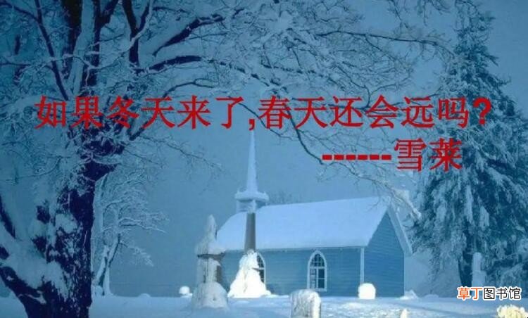 冬天到了春天还会远吗是谁说的