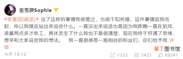 姐姐被曝骂粉丝，张雪迎长文回应：为她的冲动言论道歉