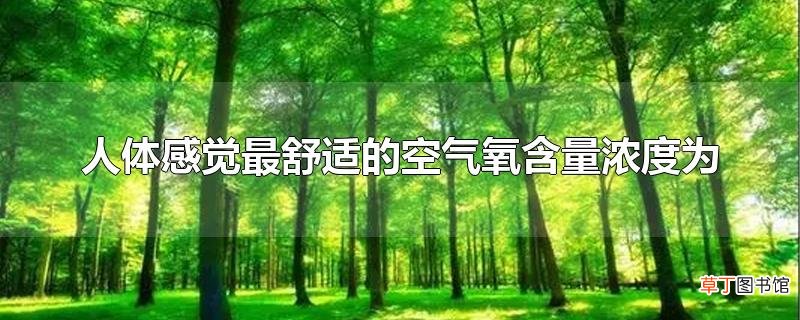 人体感觉最舒适的空气氧含量浓度为
