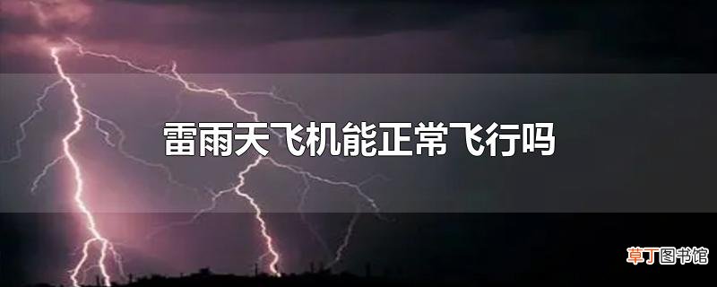 雷雨天飞机能正常飞行吗
