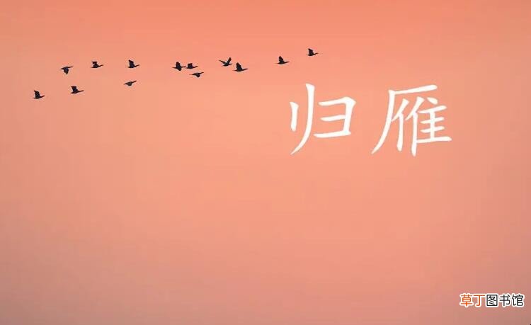 《归雁》的创作背景是什么