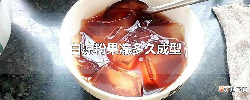 白凉粉果冻多久成型