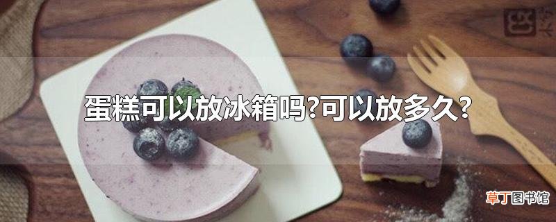 蛋糕可以放冰箱吗?可以放多久?