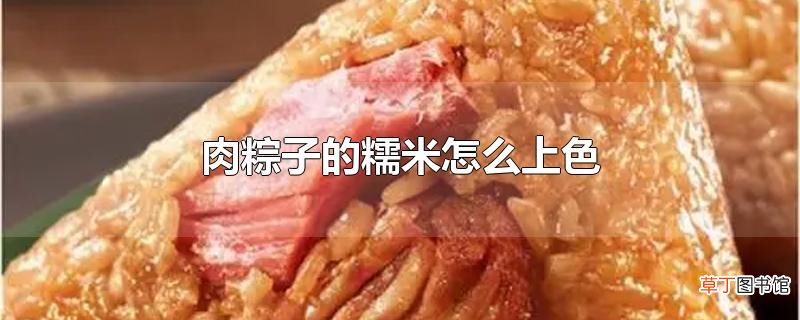 肉粽子的糯米怎么上色