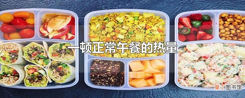 一顿正常午餐的热量