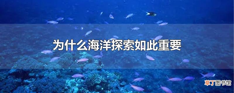 为什么海洋探索如此重要
