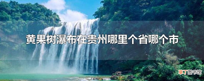 黄果树瀑布在贵州哪里个省哪个市