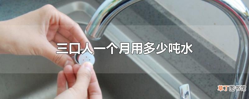 三口人一个月用多少吨水