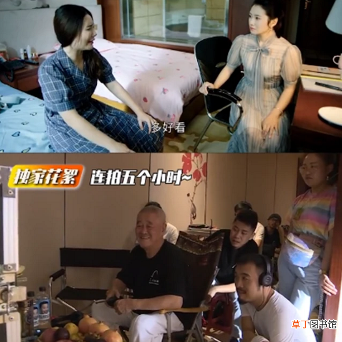 赵本山片场执导演员拍戏，头发花白但面色红润精神气好