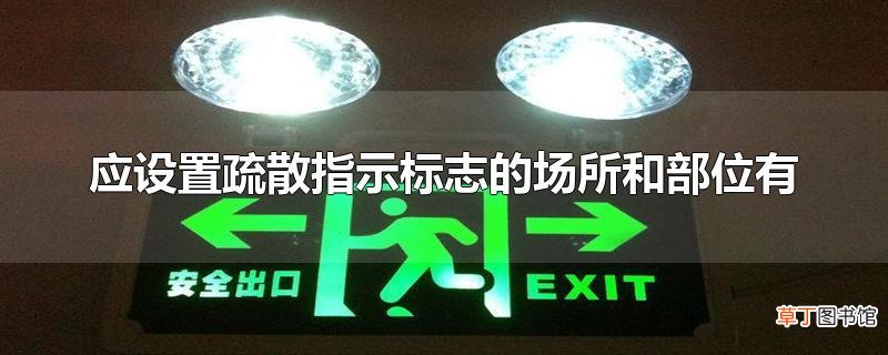 应设置疏散指示标志的场所和部位有
