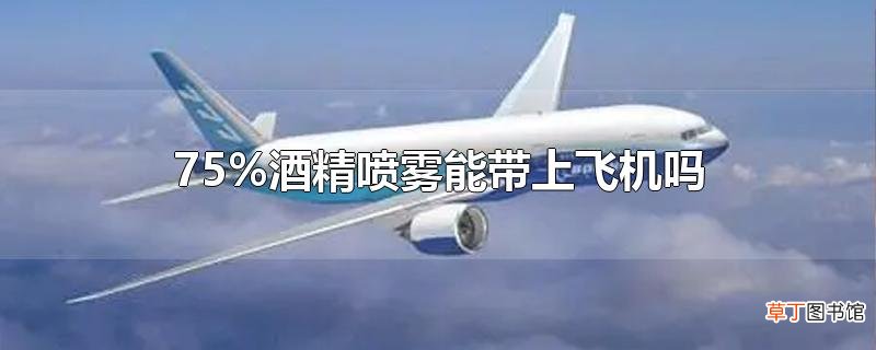 75%酒精喷雾能带上飞机吗
