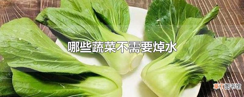 哪些蔬菜不需要焯水