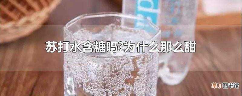 苏打水含糖吗?为什么那么甜