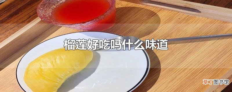 榴莲好吃吗什么味道
