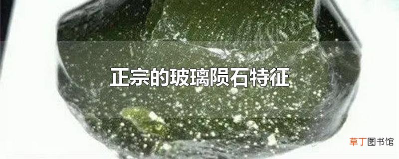 正宗的玻璃陨石特征