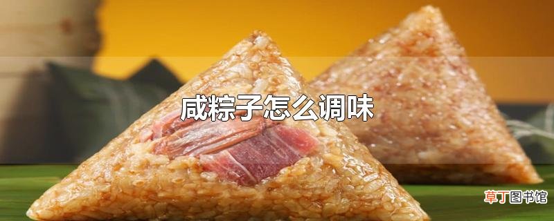 咸粽子怎么调味