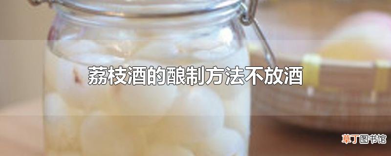 荔枝酒的酿制方法不放酒