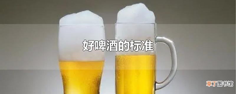 好啤酒的标准