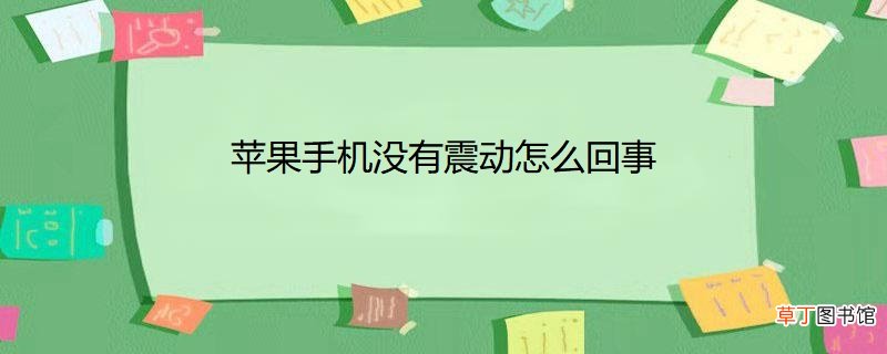 苹果手机没有震动怎样回事
