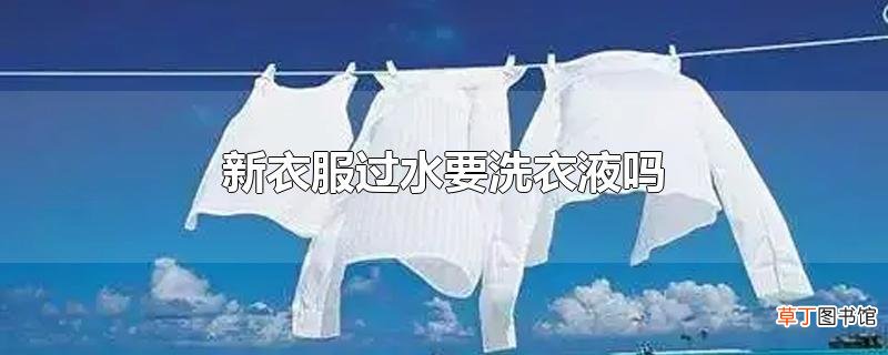 新衣服过水要洗衣液吗