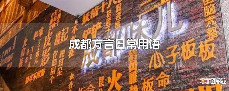 成都方言日常用语