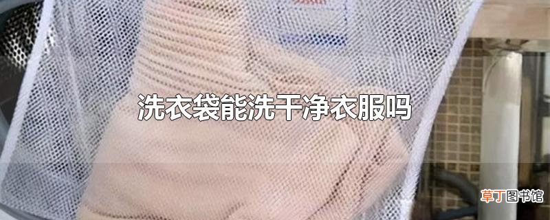 洗衣袋能洗干净衣服吗