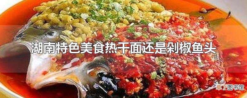 湖南特色美食热干面还是剁椒鱼头