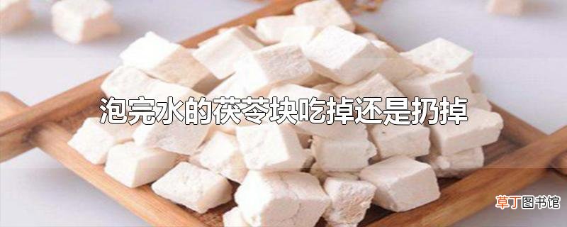 泡完水的茯苓块吃掉还是扔掉