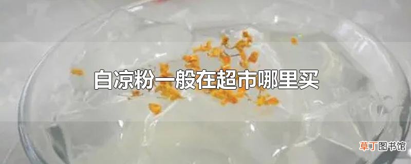 白凉粉一般在超市哪里买
