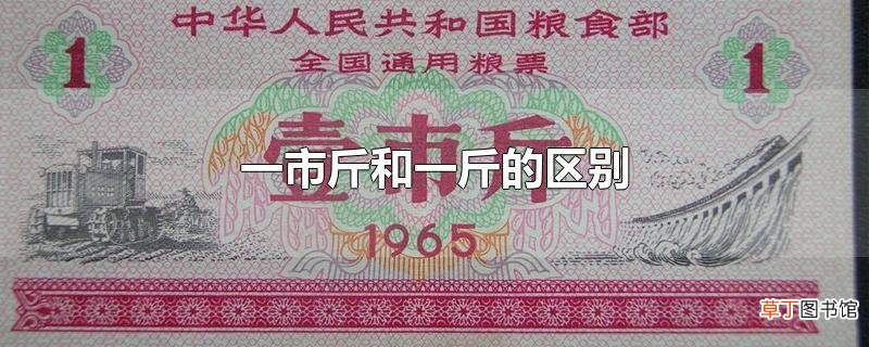 一市斤和一斤的区别