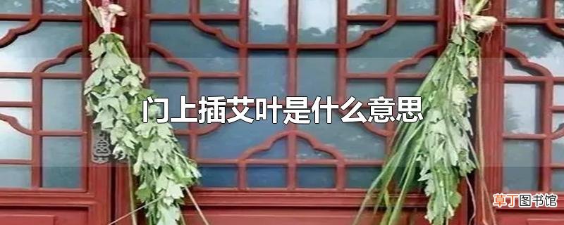 门上插艾叶是什么意思