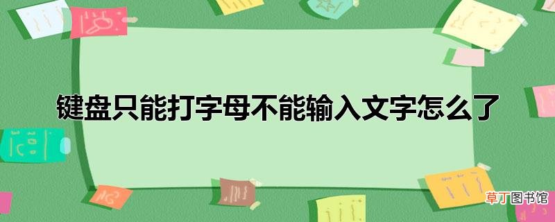 键盘只能打字母不能输入文字怎样了
