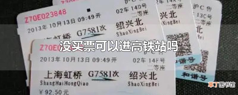 没买票可以进高铁站吗