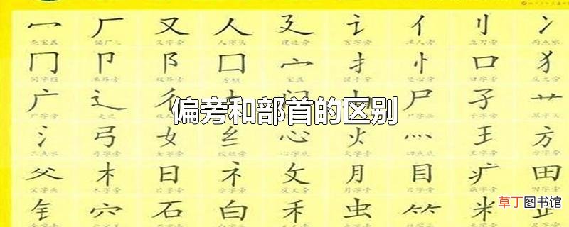 偏旁和部首的区别
