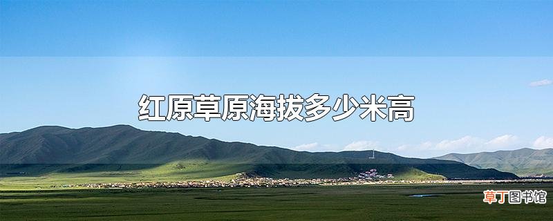 红原草原海拔多少米高