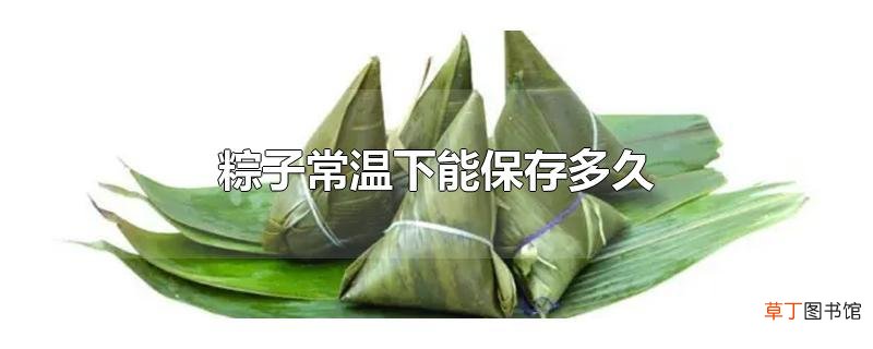 粽子常温下能保存多久