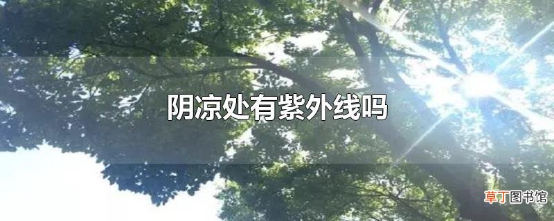 阴凉处有紫外线吗