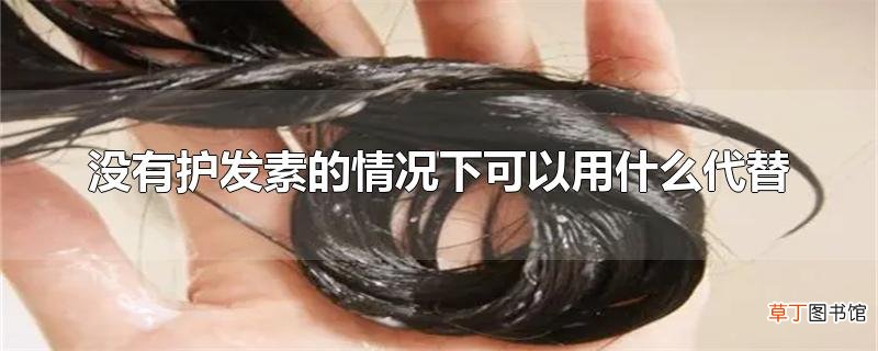 没有护发素的情况下可以用什么代替
