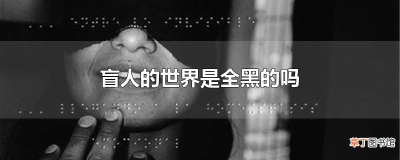 盲人的世界是全黑的吗
