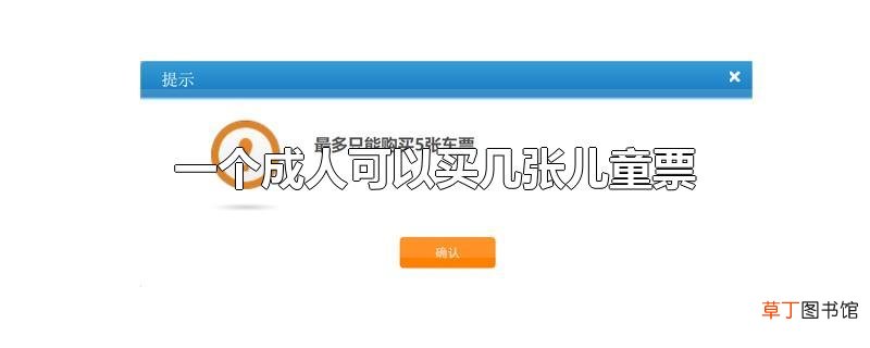 一个成人可以买几张儿童票
