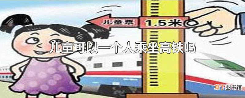 儿童可以一个人乘坐高铁吗