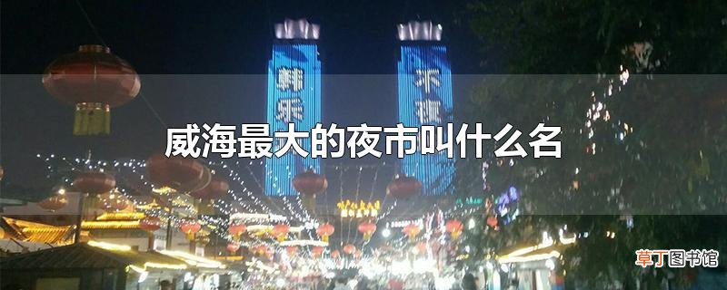 威海最大的夜市叫什么名