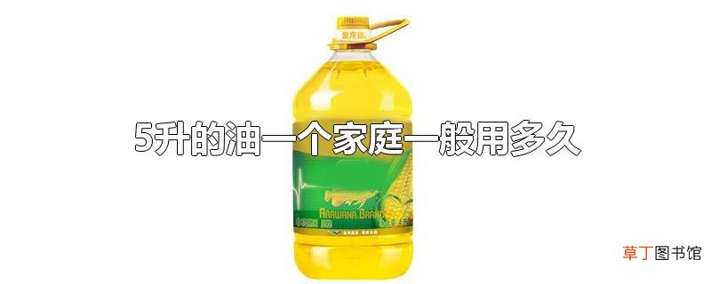 5升的油一个家庭一般用多久
