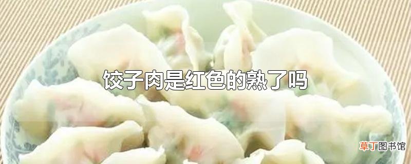 饺子肉是红色的熟了吗