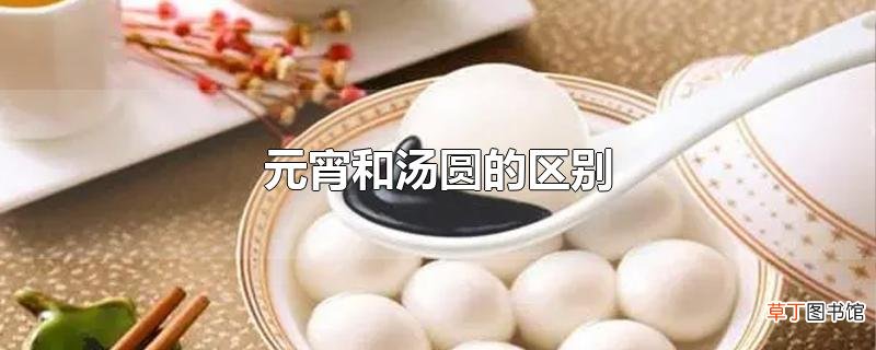 元宵和汤圆的区别