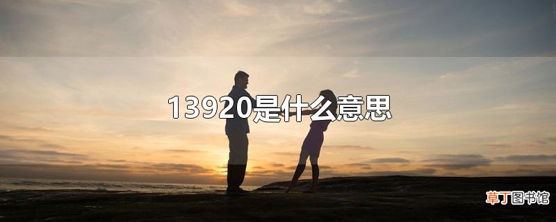 13920是什么意思